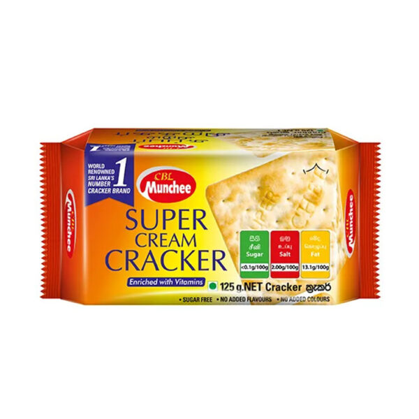 MUNCHEE SUPER CREAM CRACKER 125G